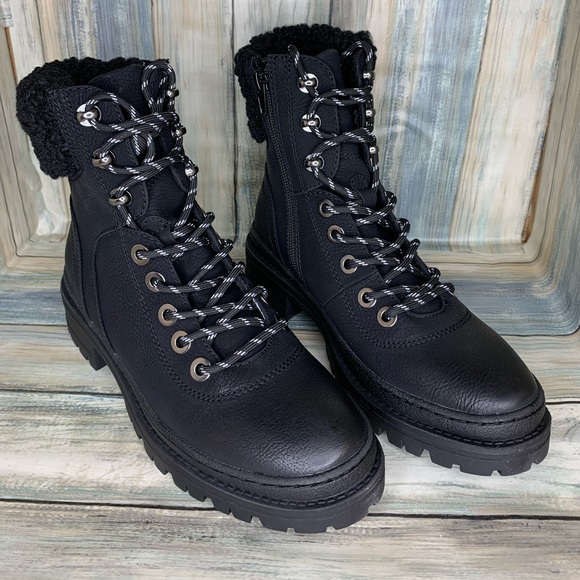 Steve Madden Shoes - Steve Madden Keystone Boot faux fur lace up ✅